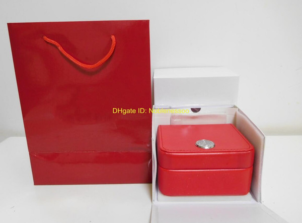 for Watch Original Box Papers Red Leather Boxes Handbag For Planet Ocean Co-Axial Skyfall James Bond 007 CAL.8500 8900 Watches box