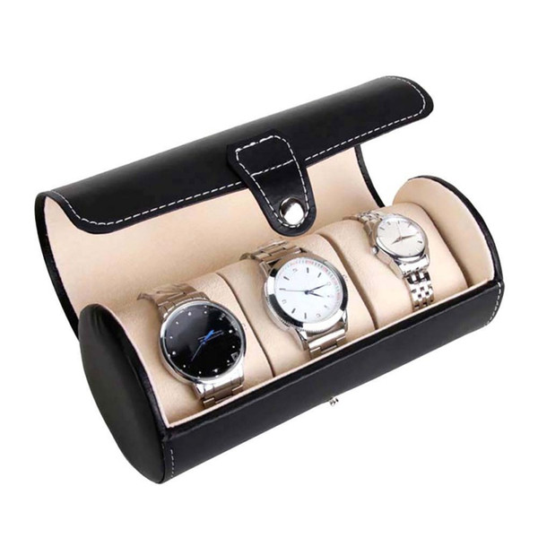 3 Slot Watch Box Travel Watch Jewelry Storage Roll Box PU Leather Case Organizer Collector