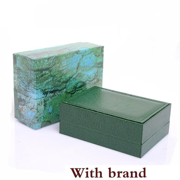 shipping Luxury watch Mens Watch Box Original Inner Outer mans Watches Boxes Men Wristwatch Green box booklet card