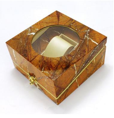 Free shipping superior quality classical Luxury watch boxes cases paint marbling brown wooden box jewelry case glass cover PU interior