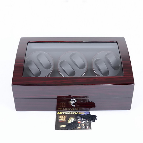 Free Shipping High quality Luxury Wooden 6 + 7 Slots Automatic Watch Multicolor WATCH WINDER STORAGE DISPLAY CASE BOX AUTOMATIC ROTATION Box