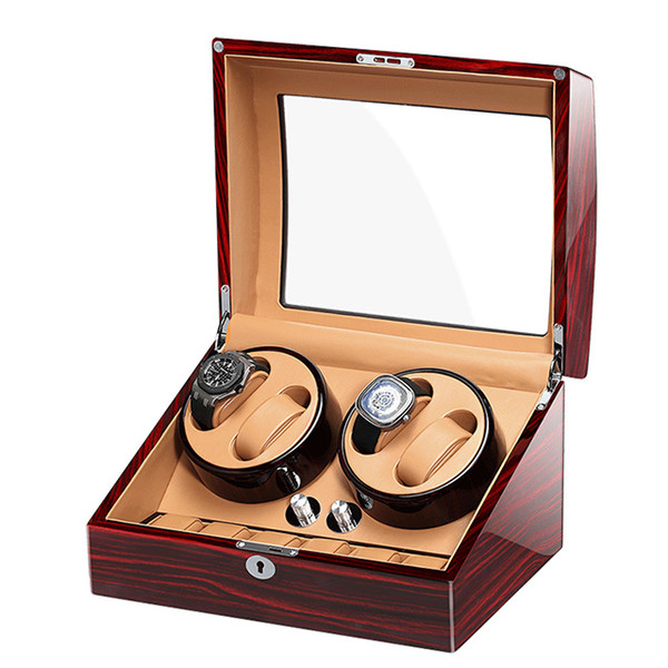 4+6 High gloss wholesale luxury wooden mabuchi motor watch winder automatic