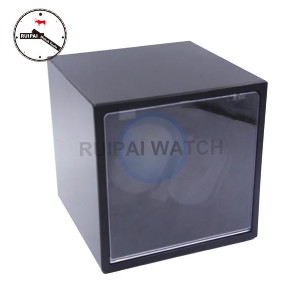 2018 NEW Watches Winders Black Automatic Cube Daul Slots Watches Winder Mute Box Watch Winder Case Storage Display Box