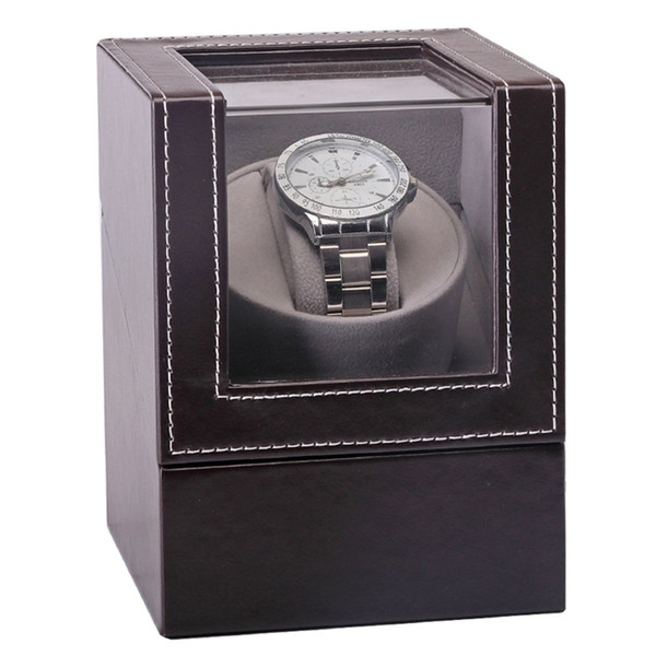 Automatic Mechanical Watch Winder Brown Leather Watch Box High Class Motor Shaker Holder Display Jewelry Box New Classic