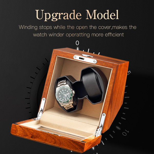 Luxury wooden watch box china supplier diplomat automatic mabuchi motor watch winder