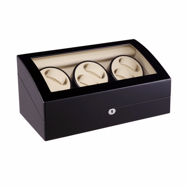 New Version 6+7 Watches Automatic Watch Winder Box Reel Winder Japan MABUCHI Motor With 5 Modes Control Wooden Bobbin