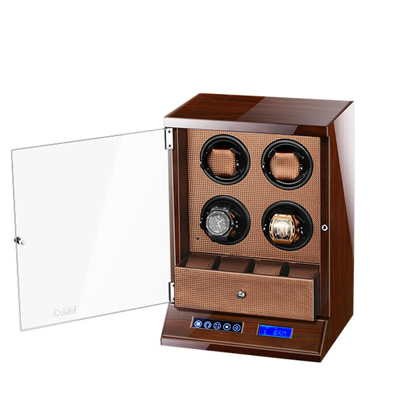 Wholesale luxury modern motor china wooden safe automatic watch winder 4