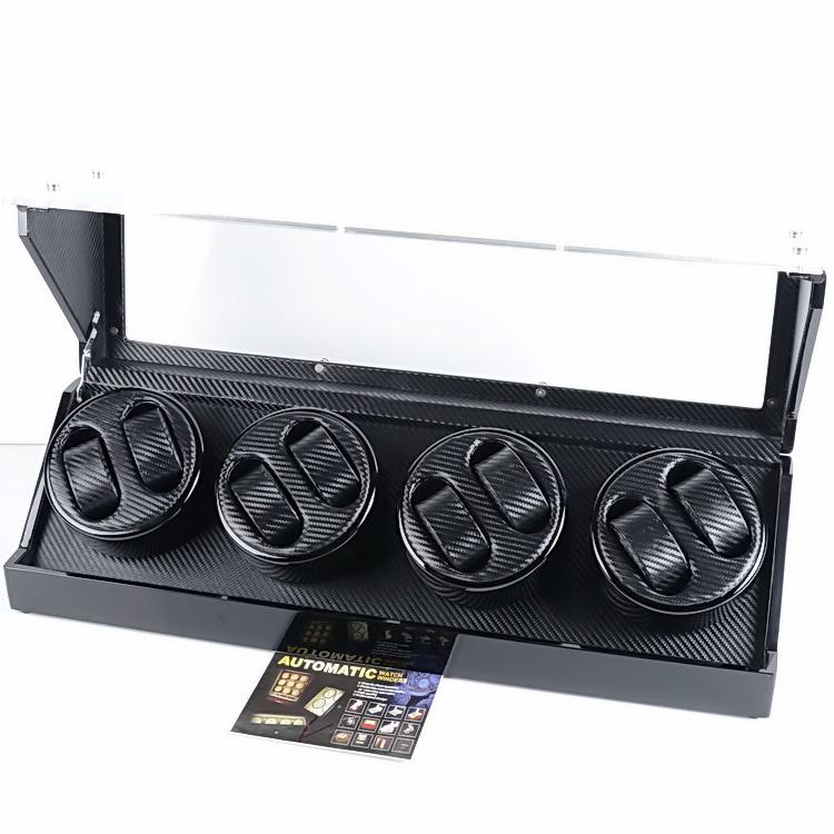 wholesale wooden black white watch case Luxury 8 watch winder Silent motors multiple layers of high-gloss piano lacquer finish watch box