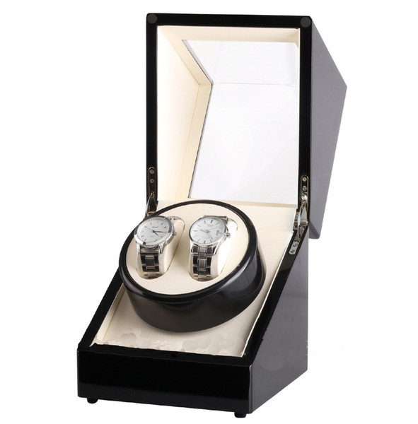 Automatic Horloge Watch Winder Wood Box 2 Grids Roate Motor Watch Winder Case Shipping Uhrenbeweger Remontoir Montre Automatic Clock Winder