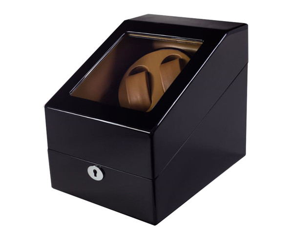 DHL/Fedex/UPS Send 4 Colors Luxury Wooden Watch Winder Wristwatch Box Rotary Automatic Rotating Watch Winder Display Gloss Piano Paint