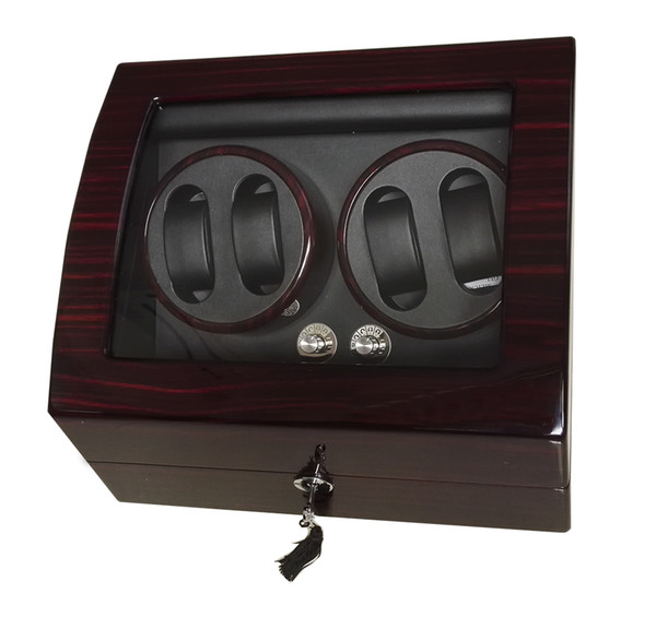 Luxury Automatic Watch Winder Box 4+6 Grids Mechanical Watch Winder Brand Watches Piano Wood Gloosy Leather With Lock Key EXW Drop Shipping