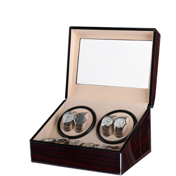 Glossy Wooden Velvet Automatic Horloge Watch Winder Box Watches Watch Winders Shipping Uhrenbeweger Remontoir Montre Automatique Shop Rotate