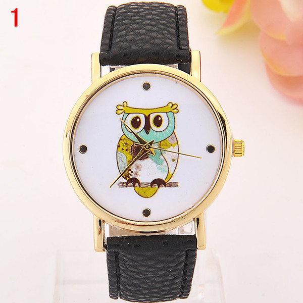 Free shipping wholesale Foreign trade sales speed sell hot style Geneva watch male ladies fashion owl dial students quartz watch