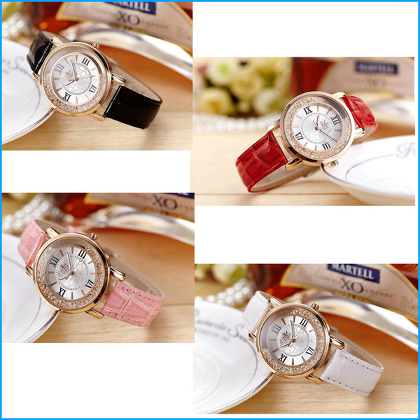 Casual Women's Watches, Retro Design PU Leather Analog Alloy Quartz Ladies Watch, (4 Color) Dress Wristwatches