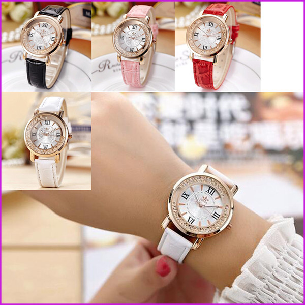 Hot Sale Analog Quartz Faux Leather Watch, Beautiful Roman Numeral Watches, Women Wrist Watches (4 Color)