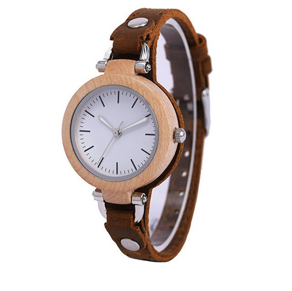 2018 Top Brand Luxury Lady Casual Vogue Design Small Bracelet Women Wooden Quartz Watches Girl Hand Clock with Gift Box