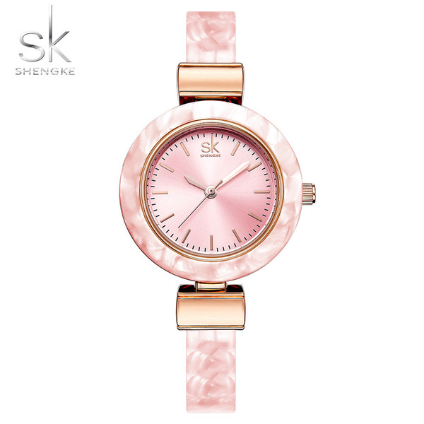 Shengke Bracelet Women Watches for Lady Fashion Dress Bangles Charming Chain Style Watch Women Quartz Women Dress Watch 2018Y1883102