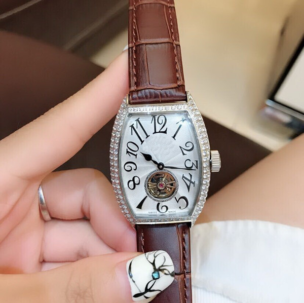 HOT BROWN lady diamond 32MM case automatic women watch sport luxury fashion new Stainless steel womens watches