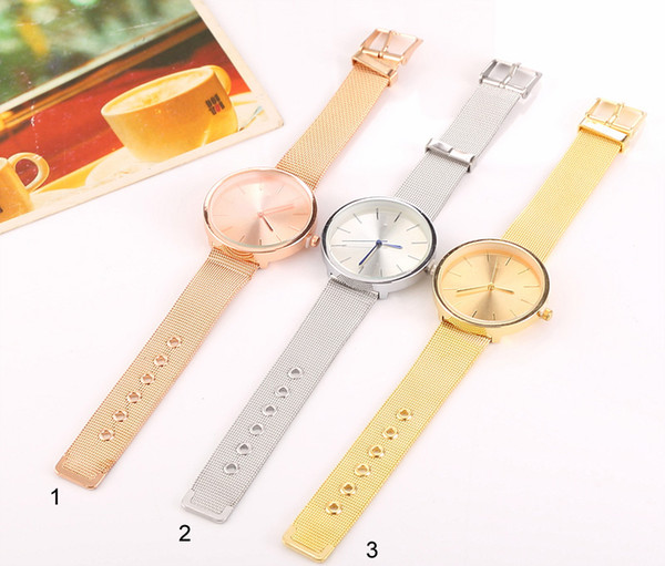 Free shipping wholesale Foreign trade sales speed sell hot style alloy Geneva watch ladies fashion color Circular mesh belt tab quartz watch