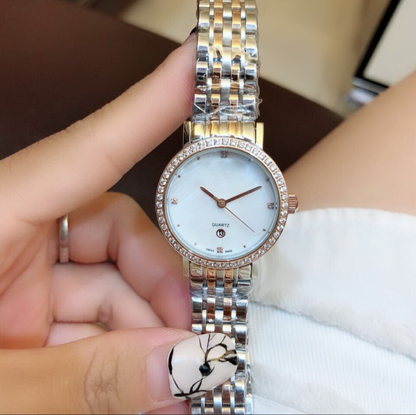 hot diamond bezel DATE quartz 28 MM CASE best-selling fashion AAA Women watch wholesale luxury brand new Stainless steel Womens watches