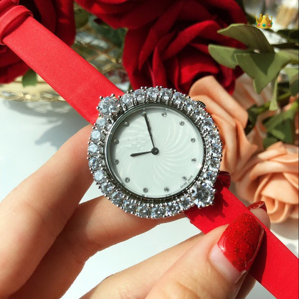 Swiss movement diamond BEZEL SILVER All work High quality QUARTZ sport 35MM CASE women watch new Stainless steel womens watches