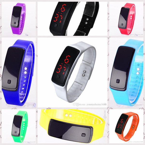 5pcs/lot 2016 Fashion Sunglasses Touch Screen LED Bracelet Digital Watches For Men&Ladies&Child Clock Womens Wrist Watch Sports Wristwatch