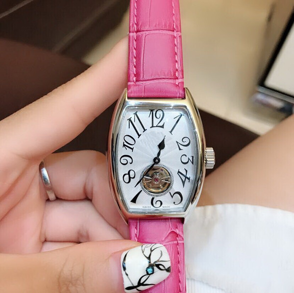 Fuchsia automatic SILVER CASE ladies AAA all subdials work luxury watch Stainless steel brand new women wristwatch womens watche