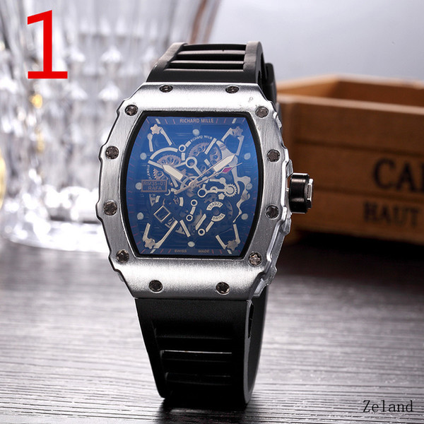 2019 Fashion Skeleton Watches men or women Skull sport quartz watch Rubber Strap day date watch relógio de pulso