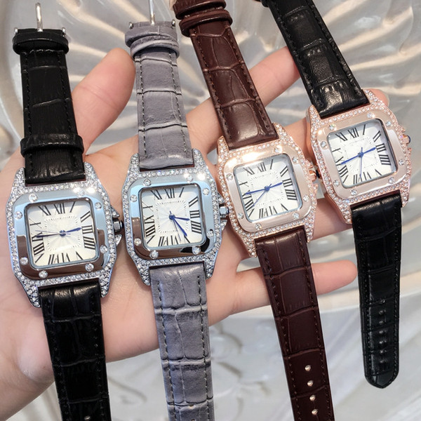 Top Famous nice model Fashion lady special watch genuine leather causal women watch Diamond Wristwatches Luxury female clock dropshipping