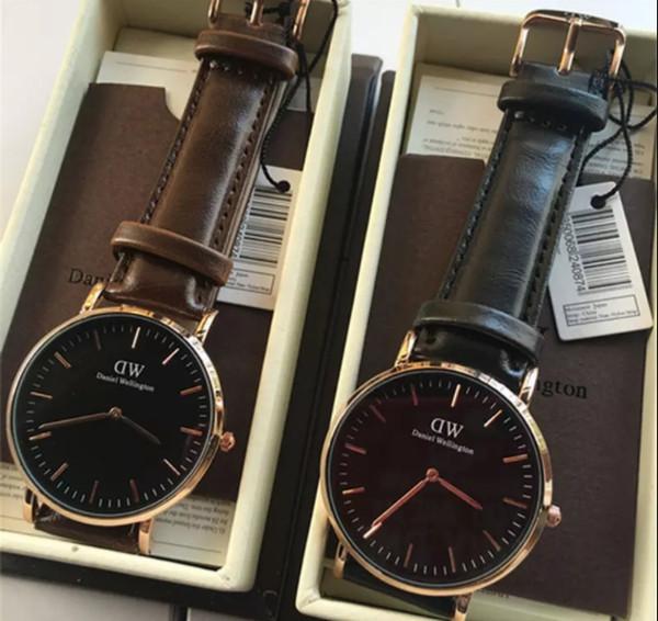 New Men Daniel W watches 40mm Men watches 36 Women Watches Luxury Brand Famous Quartz Women's fashion watch Female Relogio Montre Femme