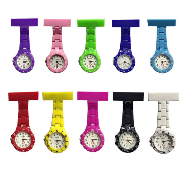 10Colors Classic Nurses Watch Table Nurse Table Alloy Bracelet Luminous Doctor Portable Quartz Watch Free Battery Medical Staff Available