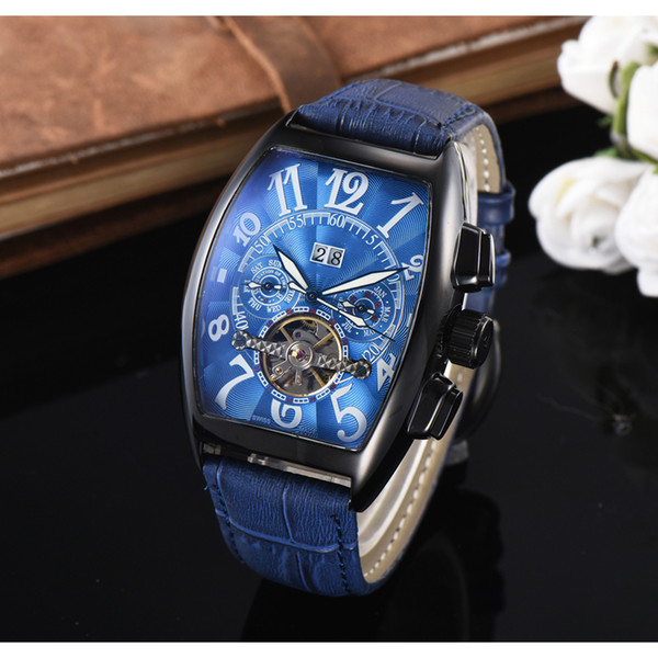 Mens watches high quality automatic stainless steel strap F062502 Flywheel mechanical watch 2018 fashion watch wholse.