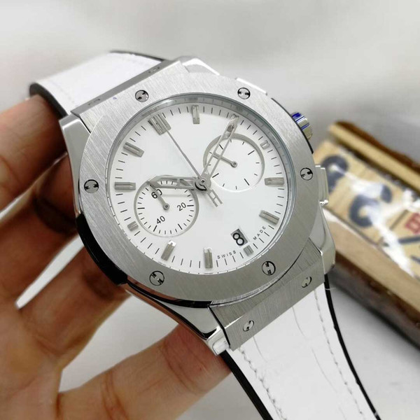2019new watches men quartz superocean II heritage watch leather belt watch quartz chronograph watch men dress wristwatches