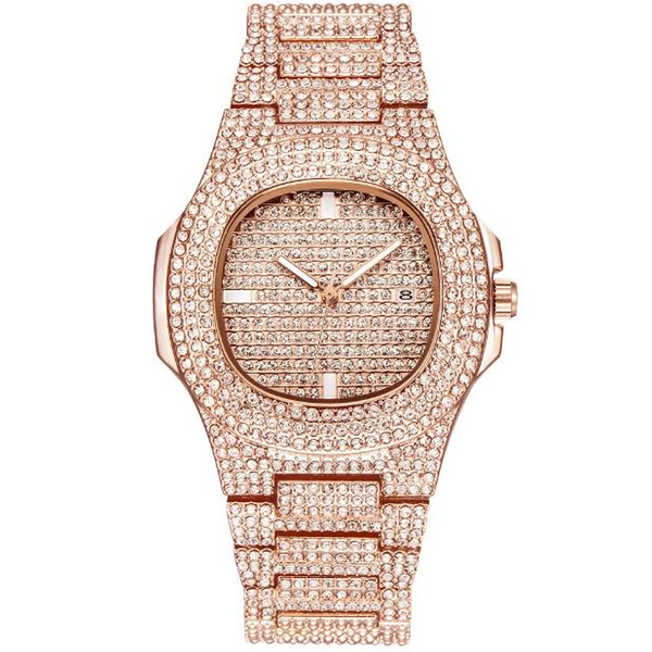 Brand watch fashionable steel band diamond quartz watch sparkling distinguished fashion casual watch the new hot sell