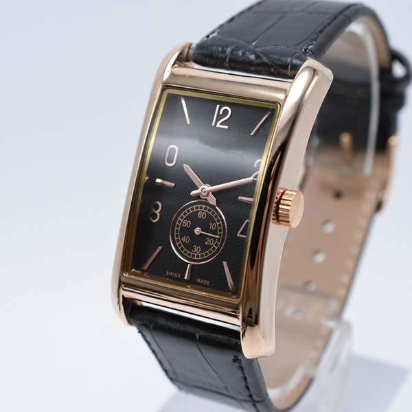 High Quality Man Watch 2019 New Arrival Military Rectangular Male Clock Top Brand Mens Wristwatch leather Women Dress Quartz Watches