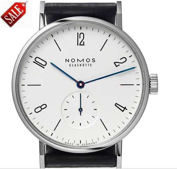 Wholesale- Women Watches Brand NOMOS 601 men and women Minimalist design Leather strap Women Fashion Simple Quartz Water Resistant Watches