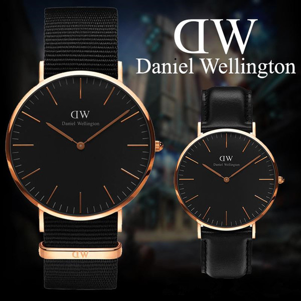 2019 New Daniel watches 40mm Men watches 36mm women watches Luxury Brand Quartz Watch Female Clock Relogio Montre Femme