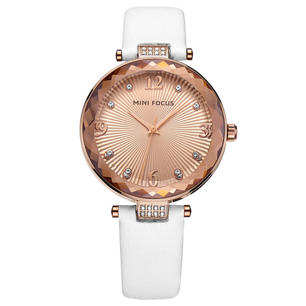 women Diamond wacthes White Leather Aaa Watches Ladies Brand Luxury Female Quartz rose gold Wristwatch Girl Clock Montre Femme