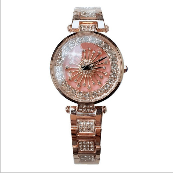 Top Designer Brand Women Watches Rose Gold Fashion Princess Diamond Wristwatches Waterproof Steel Strap dating Spiral Quartz Womens Watch