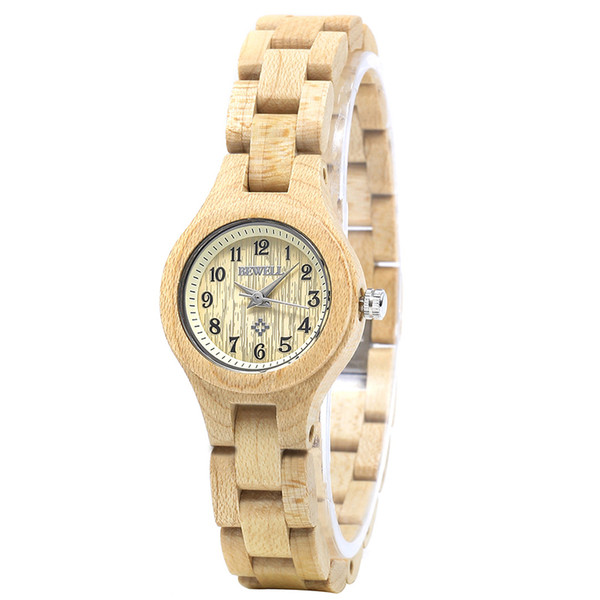 BEWELL W123A Ultra Slim Casual Exquisite Wooden Watches for Women with Adjustable Watchband and Japanese Quartz Movement