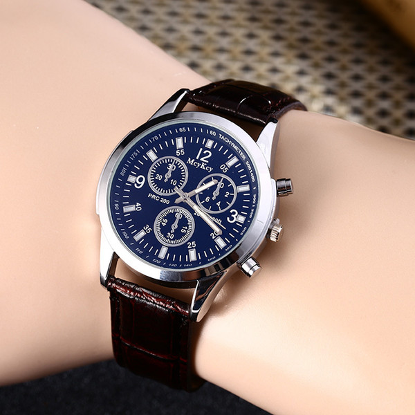 2017 40 mm Non-slip glass High quality automatic date luxury fashion men and women of the Leather belt movement quartz clock men watch