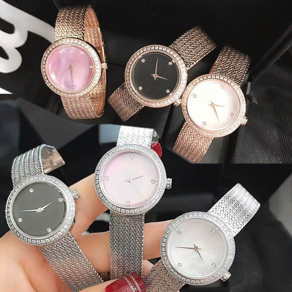 Fashion Ladies Designer Watches Casual Women Watch Rhinestone Bezel Diamond Relogio Feminino Gold Watch Steel Strap Lady Quartz Wristwatch