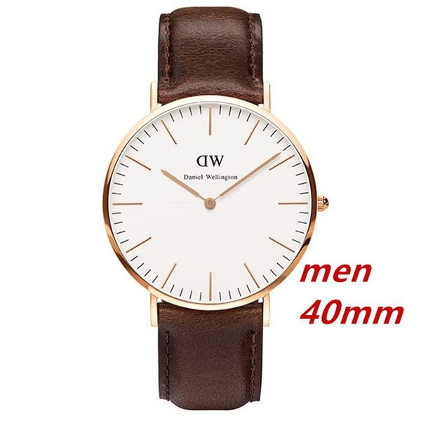 reloj mujer 2019 New Daniel watch luxury branded watches for women fashion men watches leather strap quartz wristwatches black Male clock