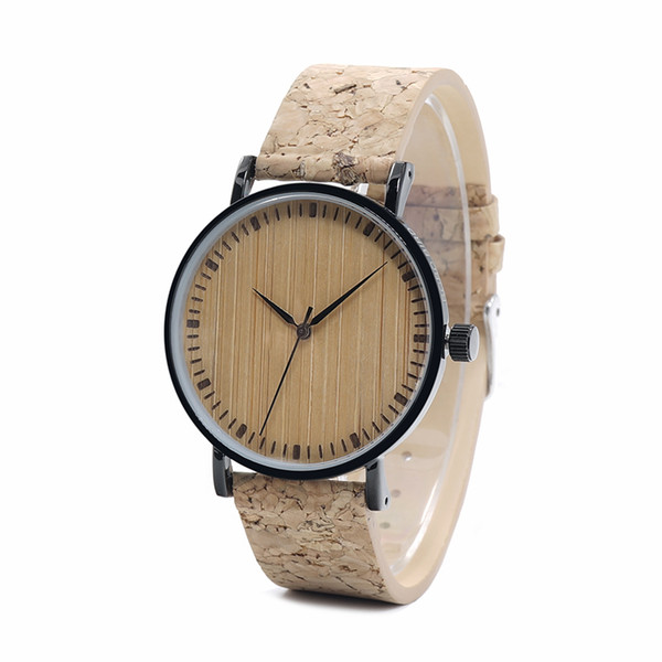 reloj hombre BOBO BIRD Luxury Quartz Watches Top Brand Designer Watch With Wood Watch Face and Cork Strap Stainless Steel Clock OEM