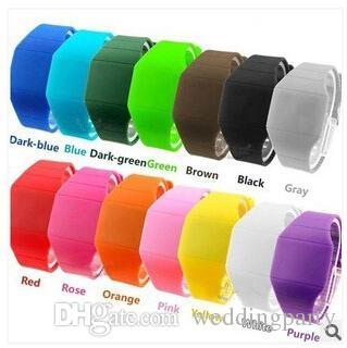 700 pcs LED Touch-screen Watch Jelly Candy Extra-thin Silicone Waist Watches DHL FedEx Free Shipping