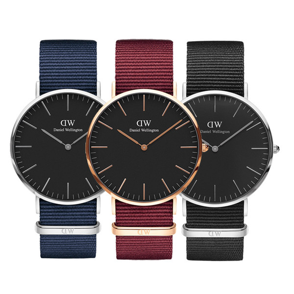 2019 New Fashion Daniel Wellington High Quality Luxury Watch Men 40 Women 36 Woven Strap Quartz Wristwatch DW Watch Birthday Gift