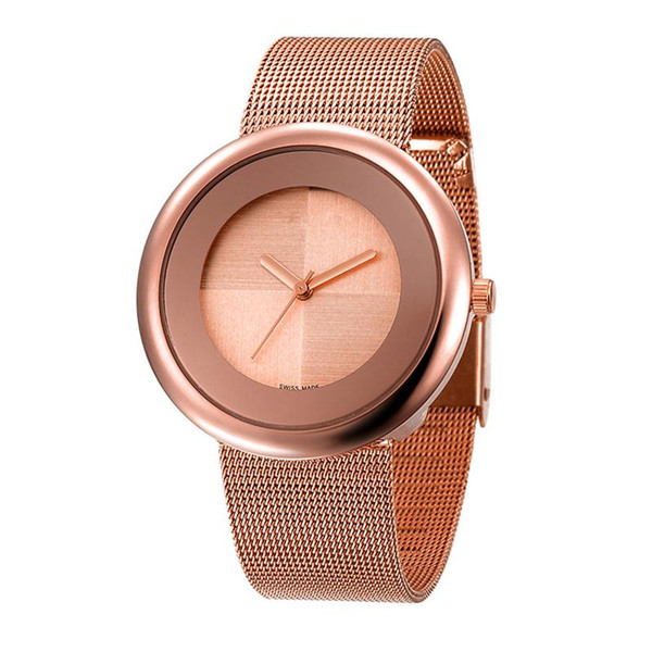2018 New Super Gift Watches Top Luxury Women Stainless Steel Mesh Wristwatches Ultra Thin Dial Clock Women Quartz-Watch
