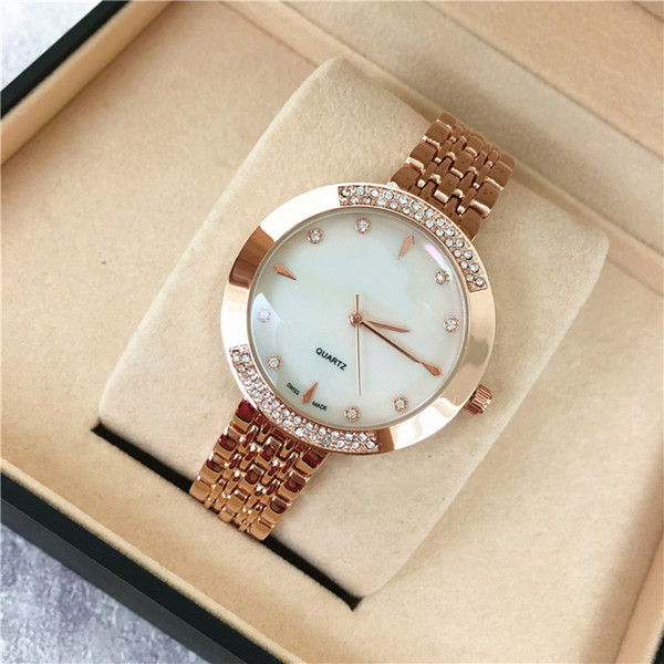 Popular Women Watch Rose Gold Stainless steel Lady Wristwatch Quartz High Quality Designer watches girls gifts wholesale Relogio Masculine