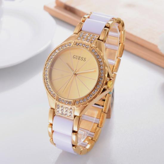 2018 Luxury Brand GUES Wome Watches Montre Femme Fashion Crystal Quartz Watches Women Gift For Ladies Reloj Mujer