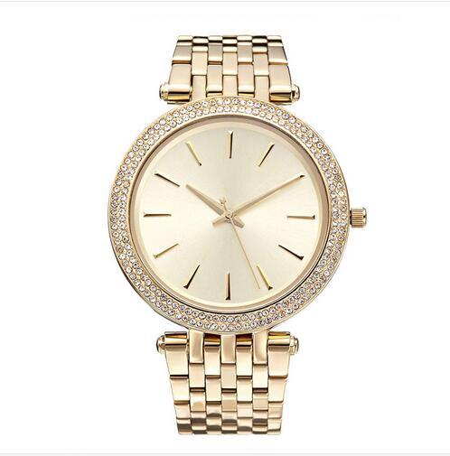 2017 Elegant New High Quality Luxury Crystal Diamond Watches Women Gold Watch Steel Strip Rose Gold Sparkling Dress Wristwatch Drop Ship
